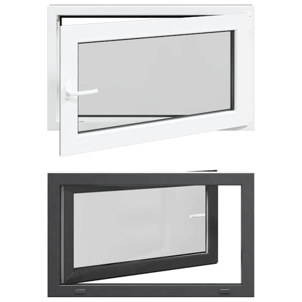 vidaXL Kald- ja p&ouml;&ouml;ratav keldriaken RISOR 100 x 60 cm PVC ja klaas