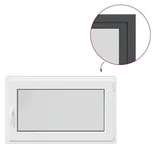 Okeno do suterénu RISOR 100 x 70 cm PVC a sklo Antracitová - obrázek 8
