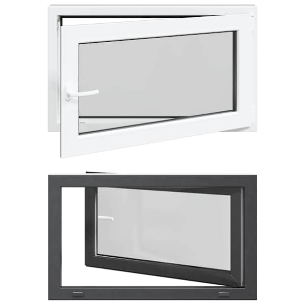 vidaXL Kald- ja p&ouml;&ouml;ratav keldriaken RISOR 100 x 70 cm PVC ja klaas
