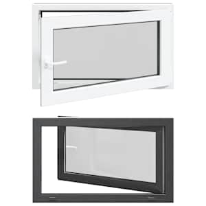 Okeno do suterénu RISOR 100 x 70 cm PVC a sklo Antracitová - obrázek 2