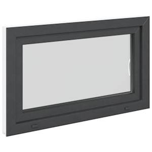 Okeno do suterénu RISOR 100 x 70 cm PVC a sklo Antracitová - obrázek 6