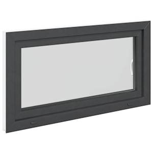 Okeno do suterénu RISOR 110 x 50 cm PVC a sklo Antracitová - obrázek 6