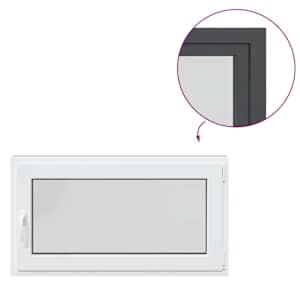 Okeno do suterénu RISOR 110 x 60 cm PVC a sklo Antracitová - obrázek 8