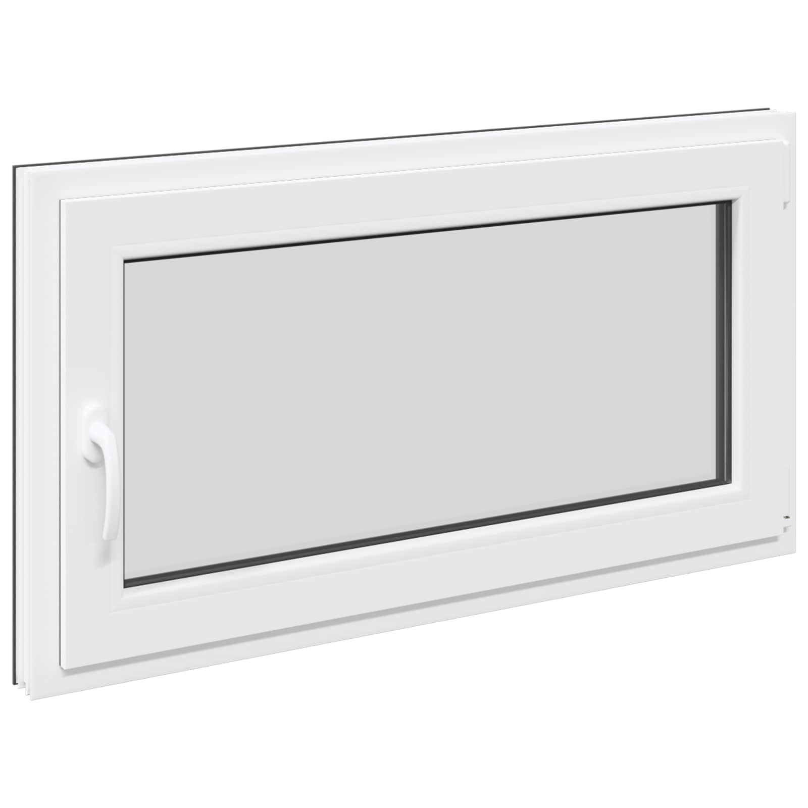 Okeno do suterénu RISOR 110 x 60 cm PVC a sklo Antracitová - obrázek 2
