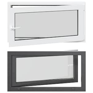 Okeno do suterénu RISOR 110 x 60 cm PVC a sklo Antracitová - obrázek 2