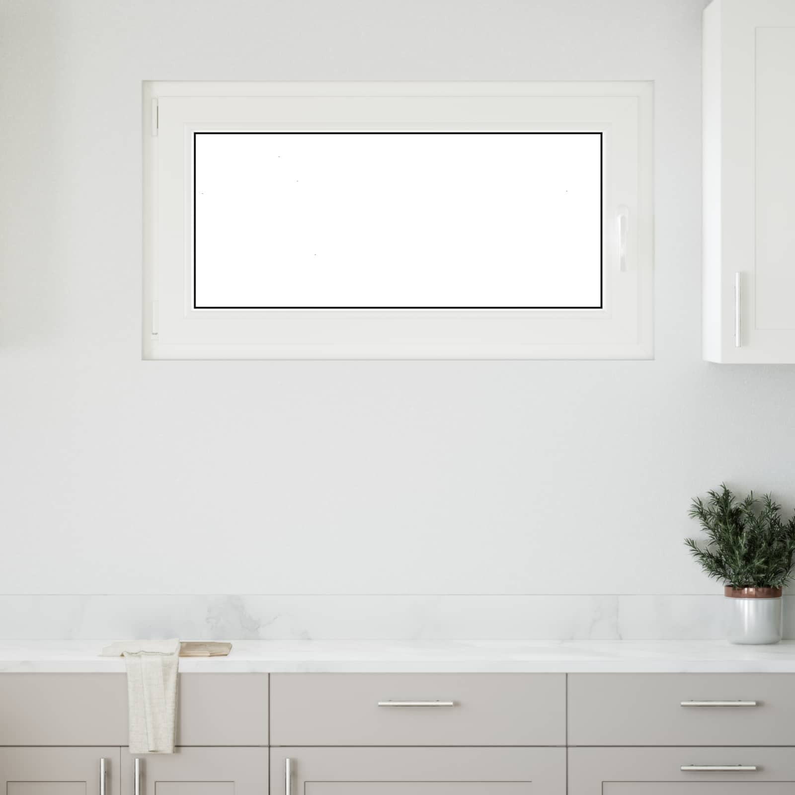 Okeno do suterénu RISOR 110 x 60 cm PVC a sklo Antracitová