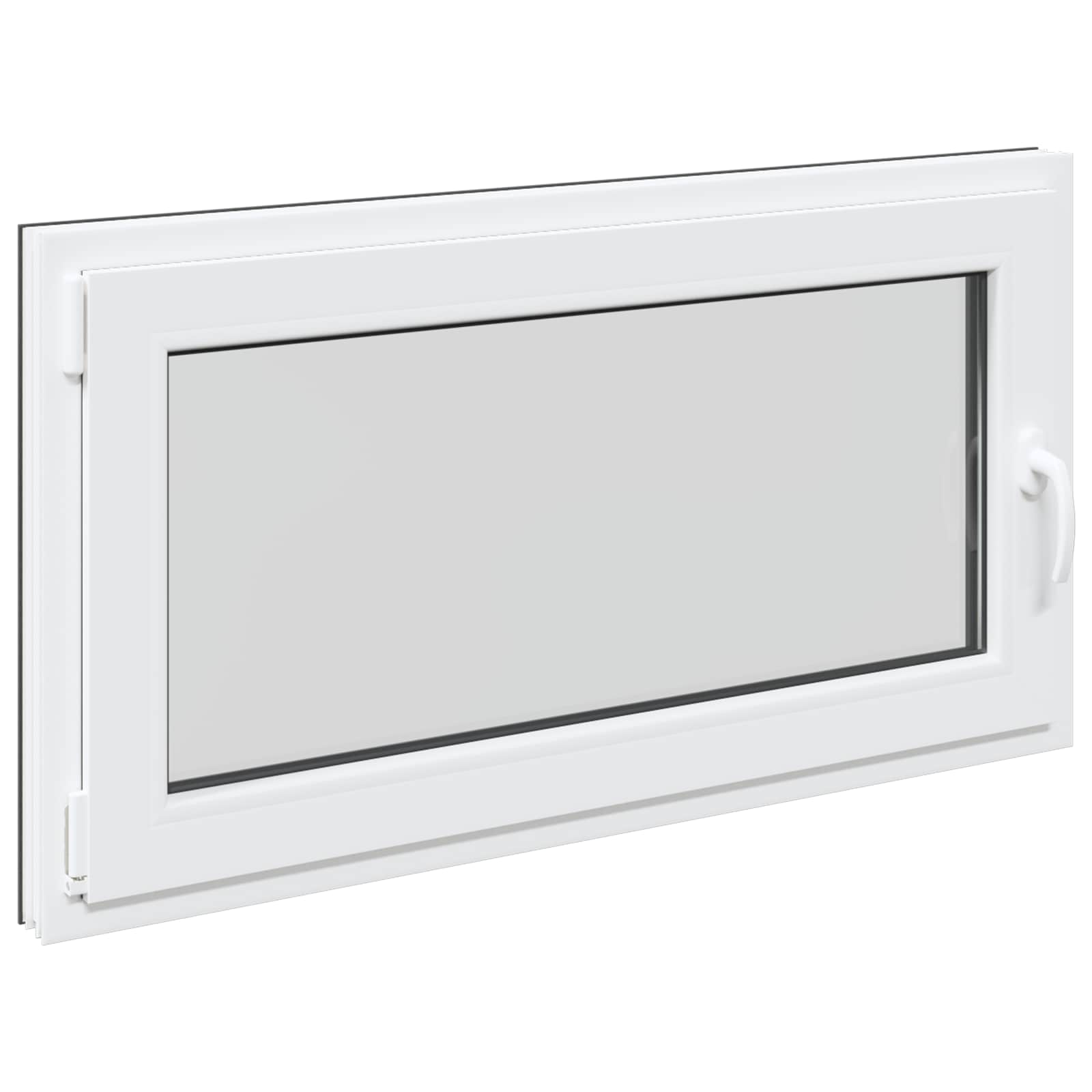 Okeno do suterénu RISOR 110 x 60 cm PVC a sklo Antracitová - obrázek 2
