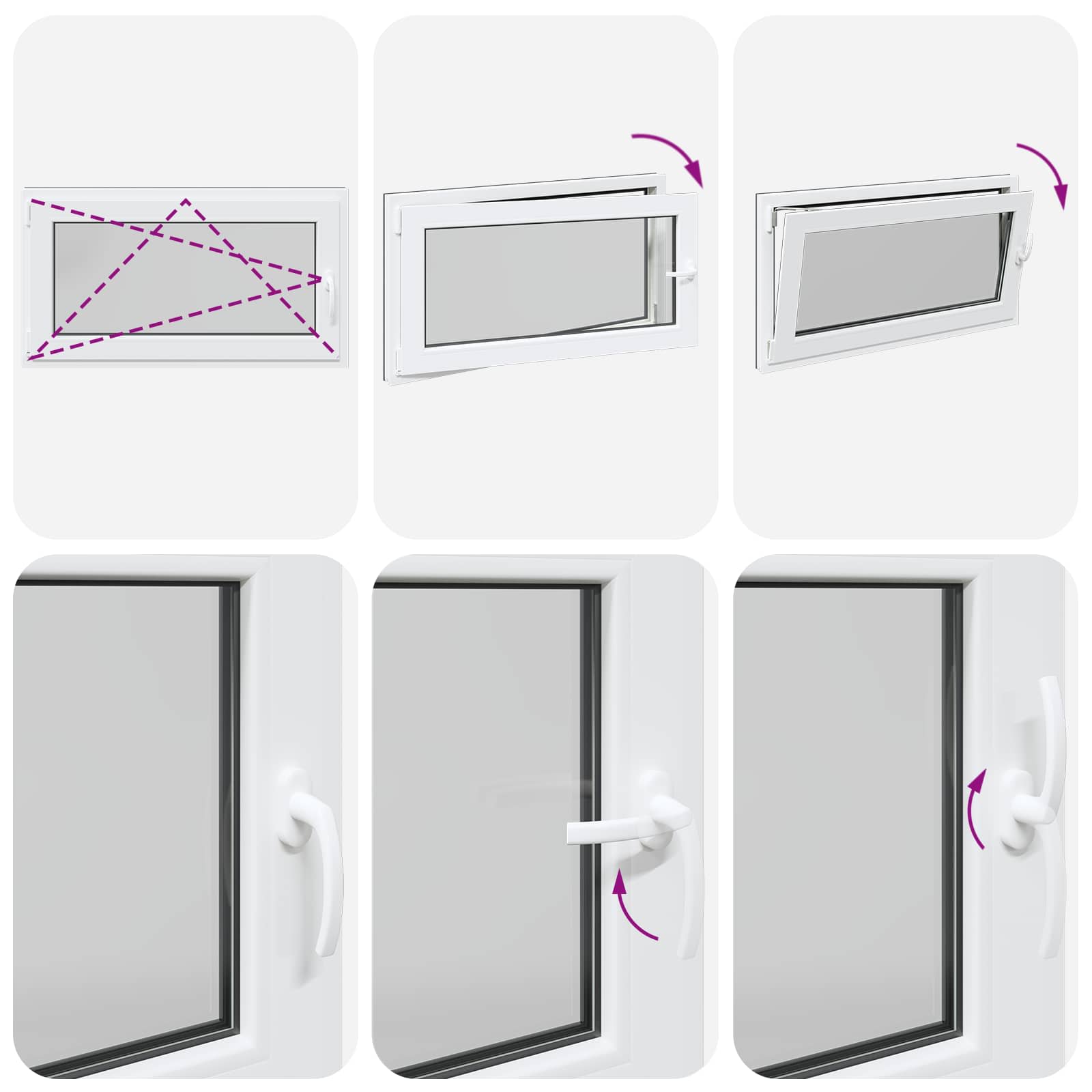 Okeno do suterénu RISOR 110 x 60 cm PVC a sklo Antracitová - obrázek 9