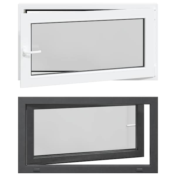 vidaXL Kald- ja p&ouml;&ouml;ratav keldriaken RISOR 110 x 70 cm PVC ja klaas