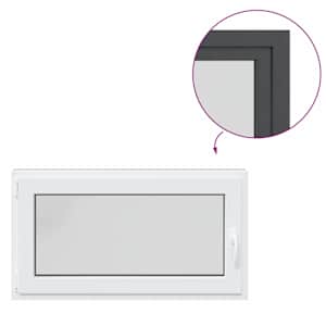 Okeno do suterénu RISOR 110 x 70 cm PVC a sklo Antracitová - obrázek 7