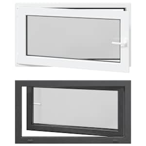 Okeno do suterénu RISOR 110 x 70 cm PVC a sklo Antracitová - obrázek 2