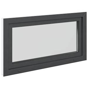 Okeno do suterénu RISOR 110 x 70 cm PVC a sklo Antracitová - obrázek 5