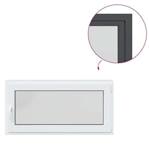 Okeno do suterénu RISOR 120 x 60 cm PVC a sklo Antracitová - obrázek 7
