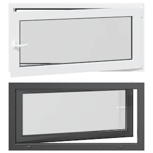 Okeno do suterénu RISOR 120 x 60 cm PVC a sklo Antracitová - obrázek 2