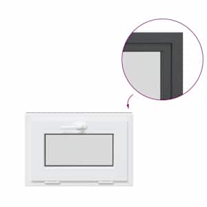 Okeno do suterénu RISOR 60 x 40 cm PVC a sklo Antracitová - obrázek 8