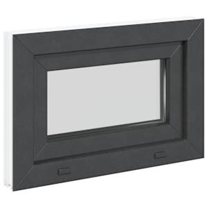 Okeno do suterénu RISOR 60 x 40 cm PVC a sklo Antracitová - obrázek 6