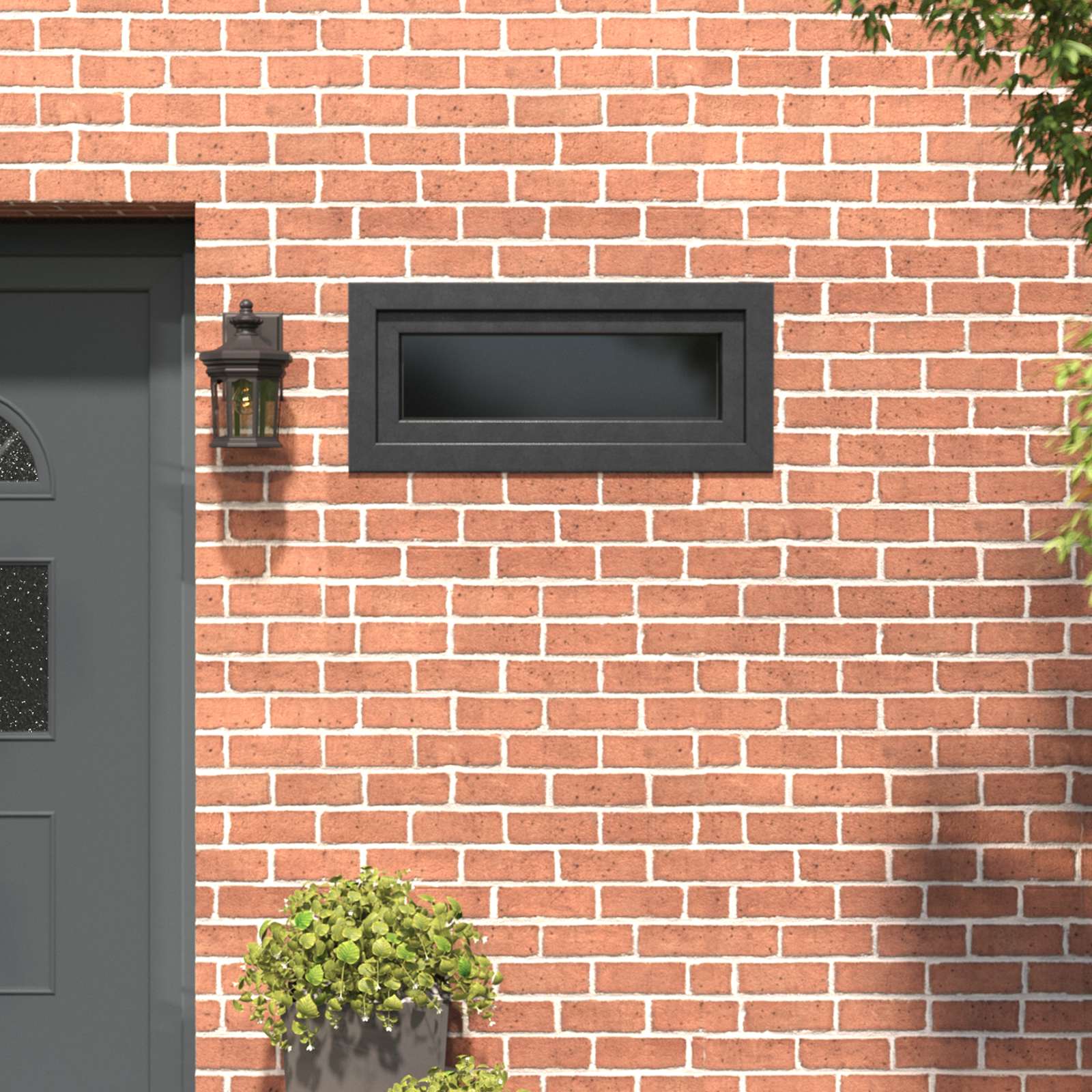 vidaXL Fereastră pentru subsol RISOR 90 x 40 cm PVC și Sticlă Antracit