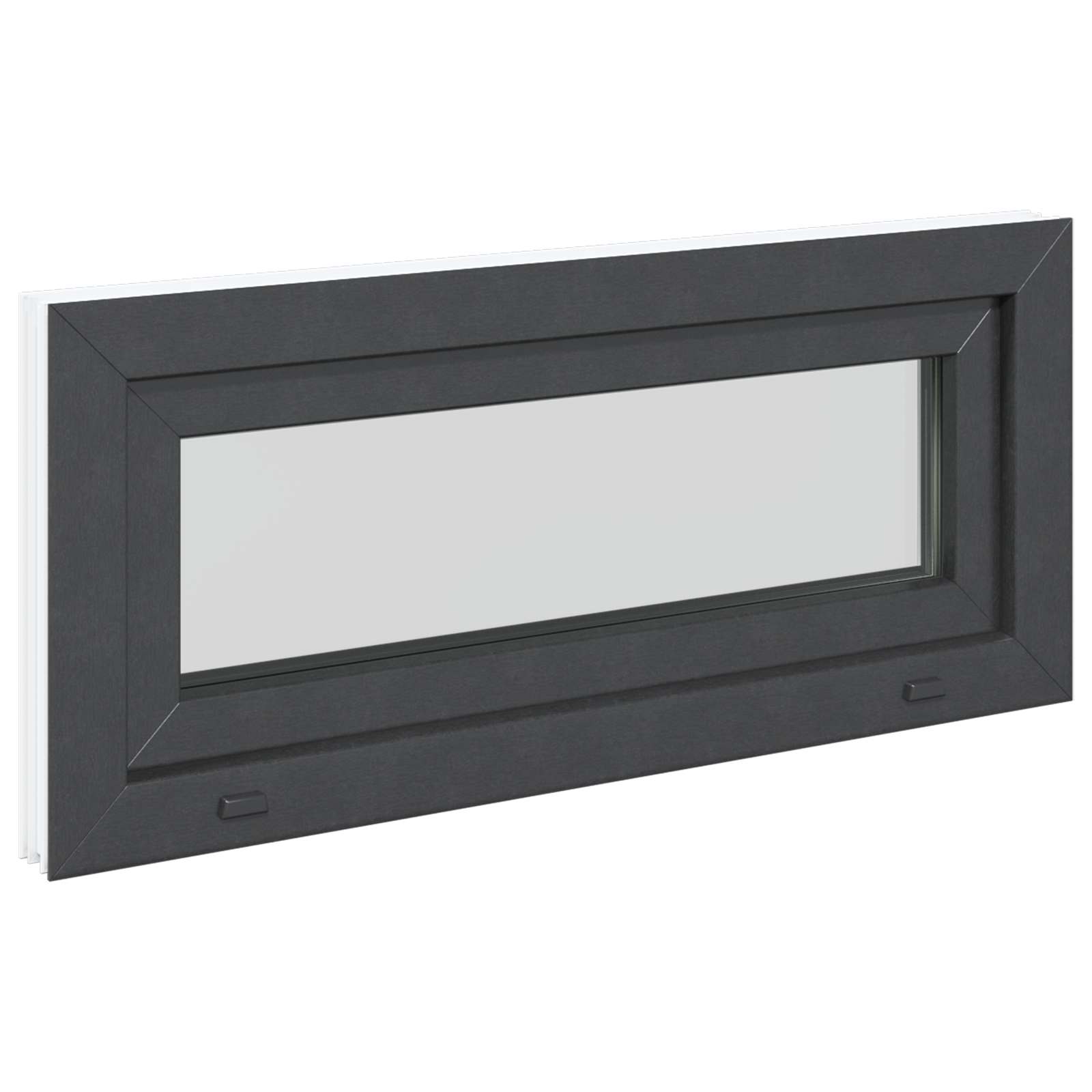 Okno za klet RISOR 90 x 40 cm PVC in steklo Antracit - slika 6