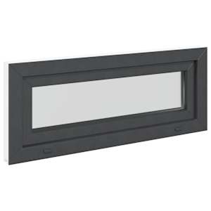 Okeno do suterénu RISOR 100 x 40 cm PVC a sklo Antracitová - obrázek 6