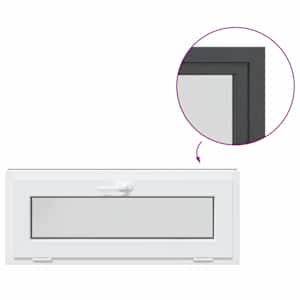 Okeno do suterénu RISOR 110 x 40 cm PVC a sklo Antracitová - obrázek 8