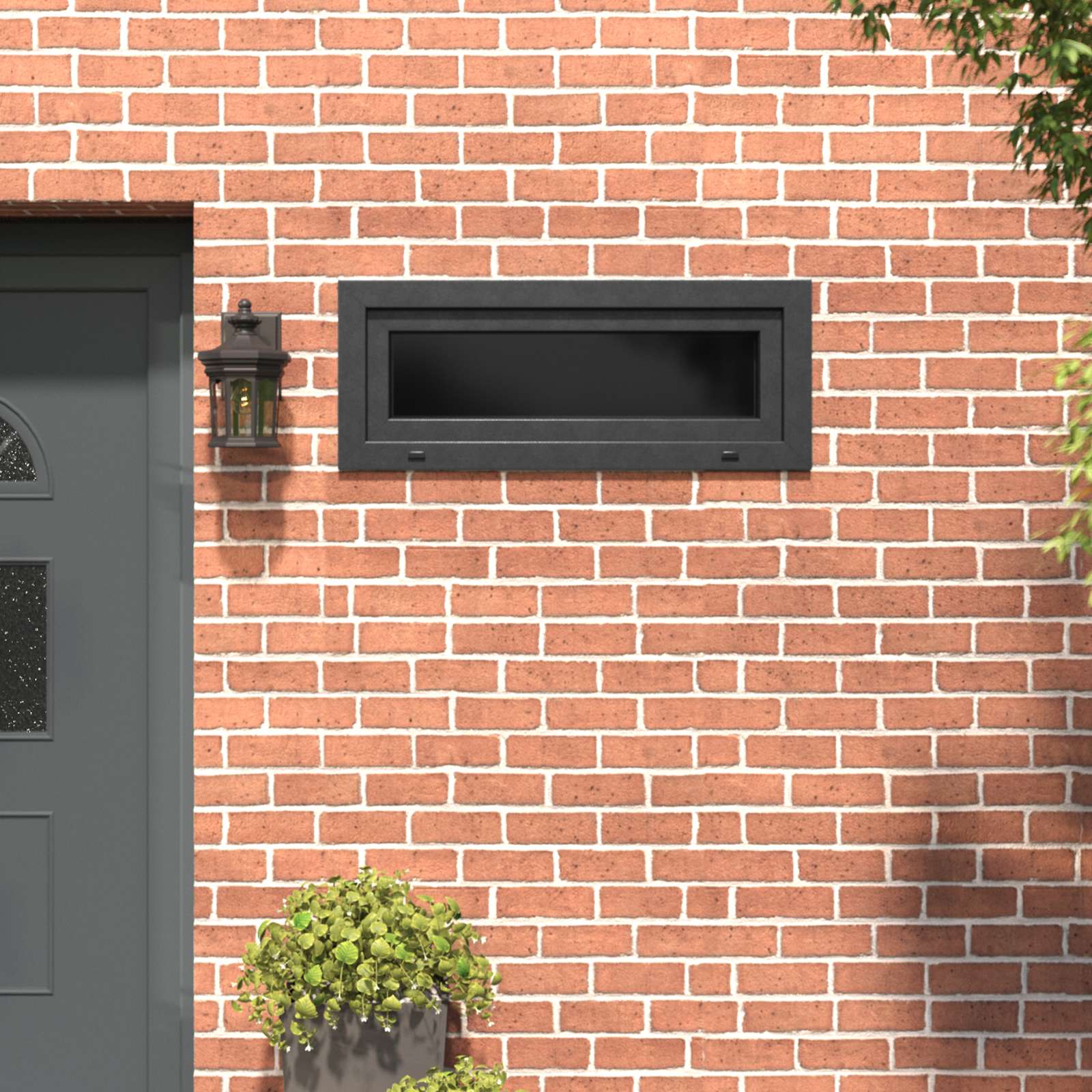 vidaXL Fereastră pentru subsol RISOR 110 x 40 cm PVC și Sticlă