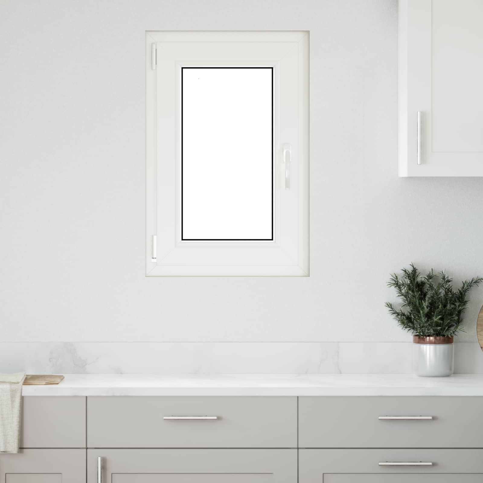 Okno za klet RISOR 50 x 75 cm PVC in steklo Antracit - slika 3