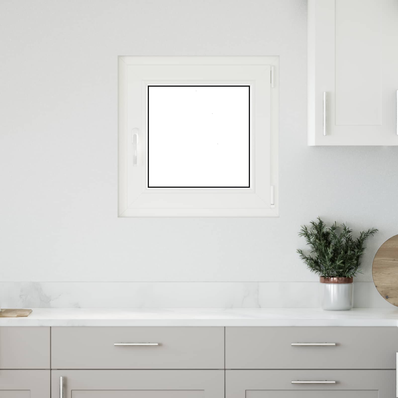 Okno za klet RISOR 60 x 60 cm PVC in steklo Antracit - slika 3