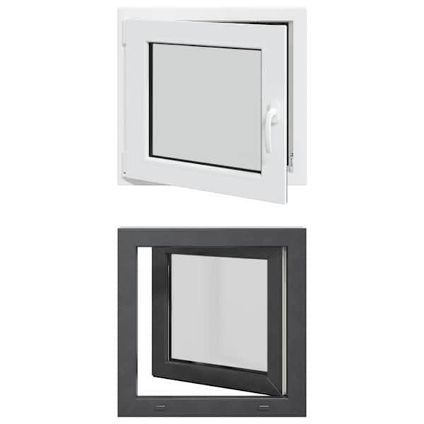 vidaXL Kald- ja p&ouml;&ouml;ratav keldriaken RISOR 60 x 60 cm PVC ja klaas
