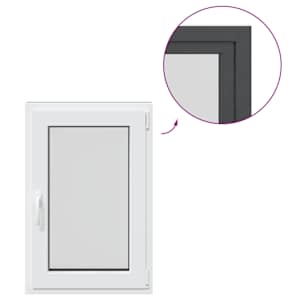 Okeno do suterénu RISOR 60 x 80 cm PVC a sklo Antracitová - obrázek 7