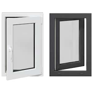 Okeno do suterénu RISOR 60 x 80 cm PVC a sklo Antracitová - obrázek 2