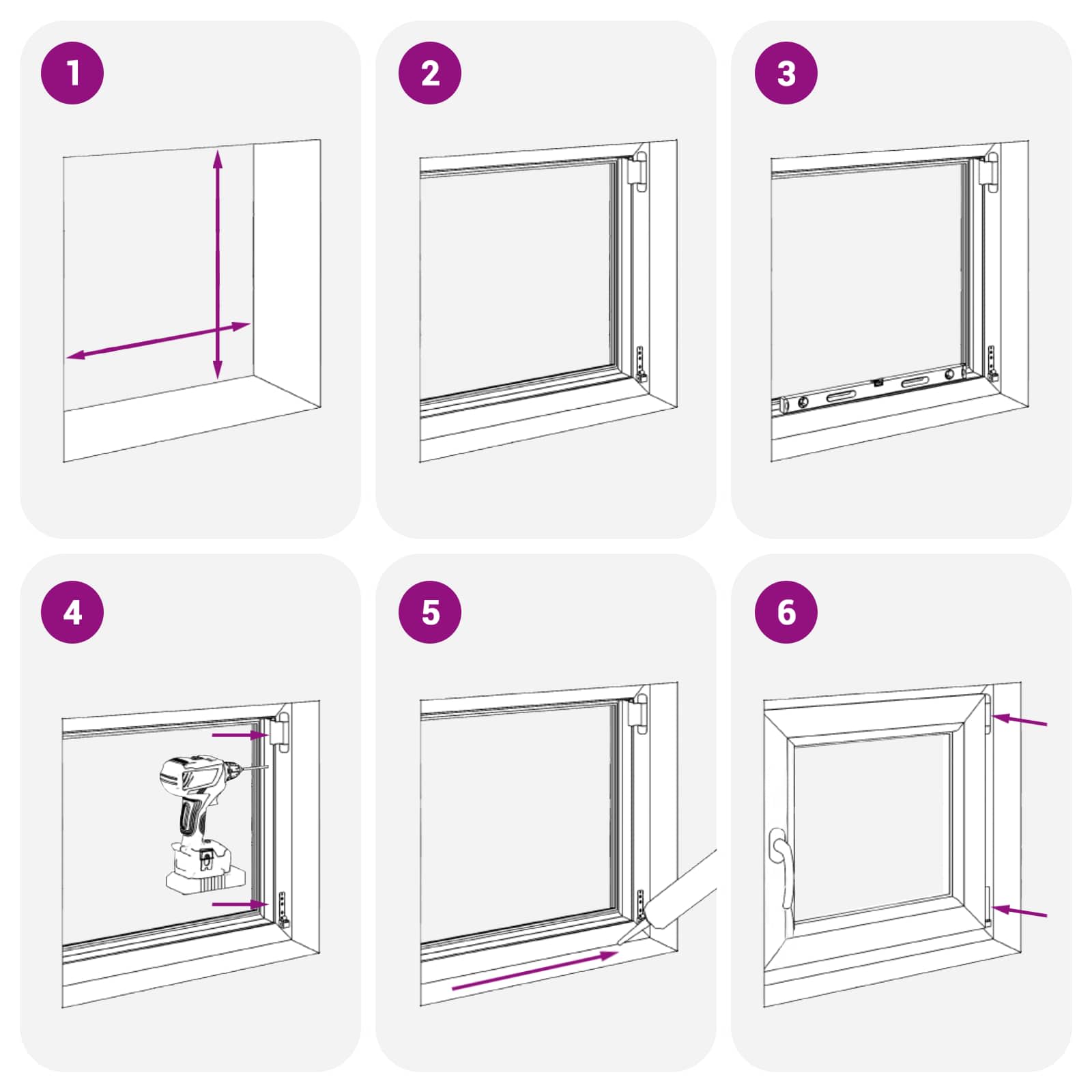 Okeno do suterénu RISOR 60 x 80 cm PVC a sklo Antracitová - obrázek 10