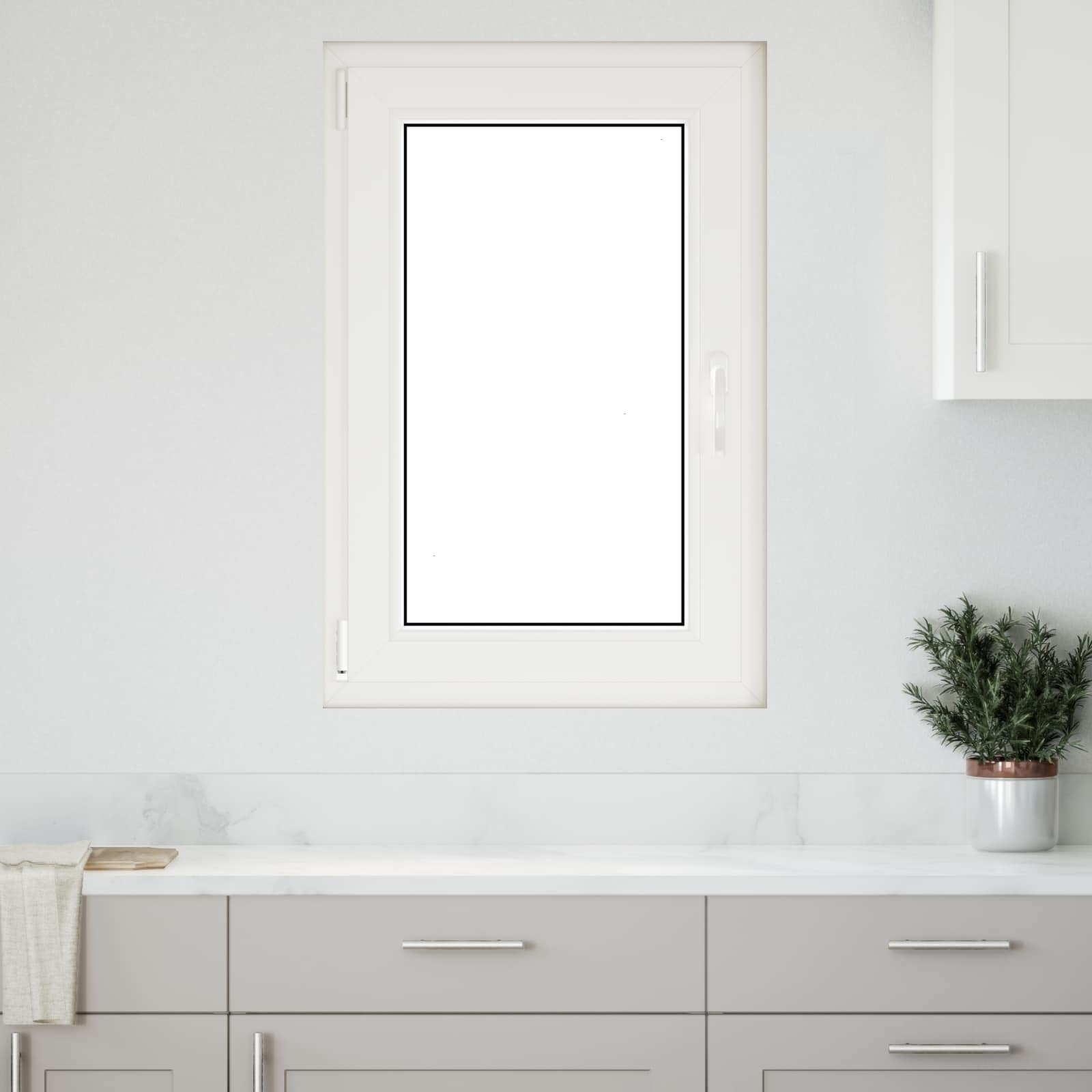 Okno za klet RISOR 60 x 100 cm PVC in steklo Antracit - slika 3