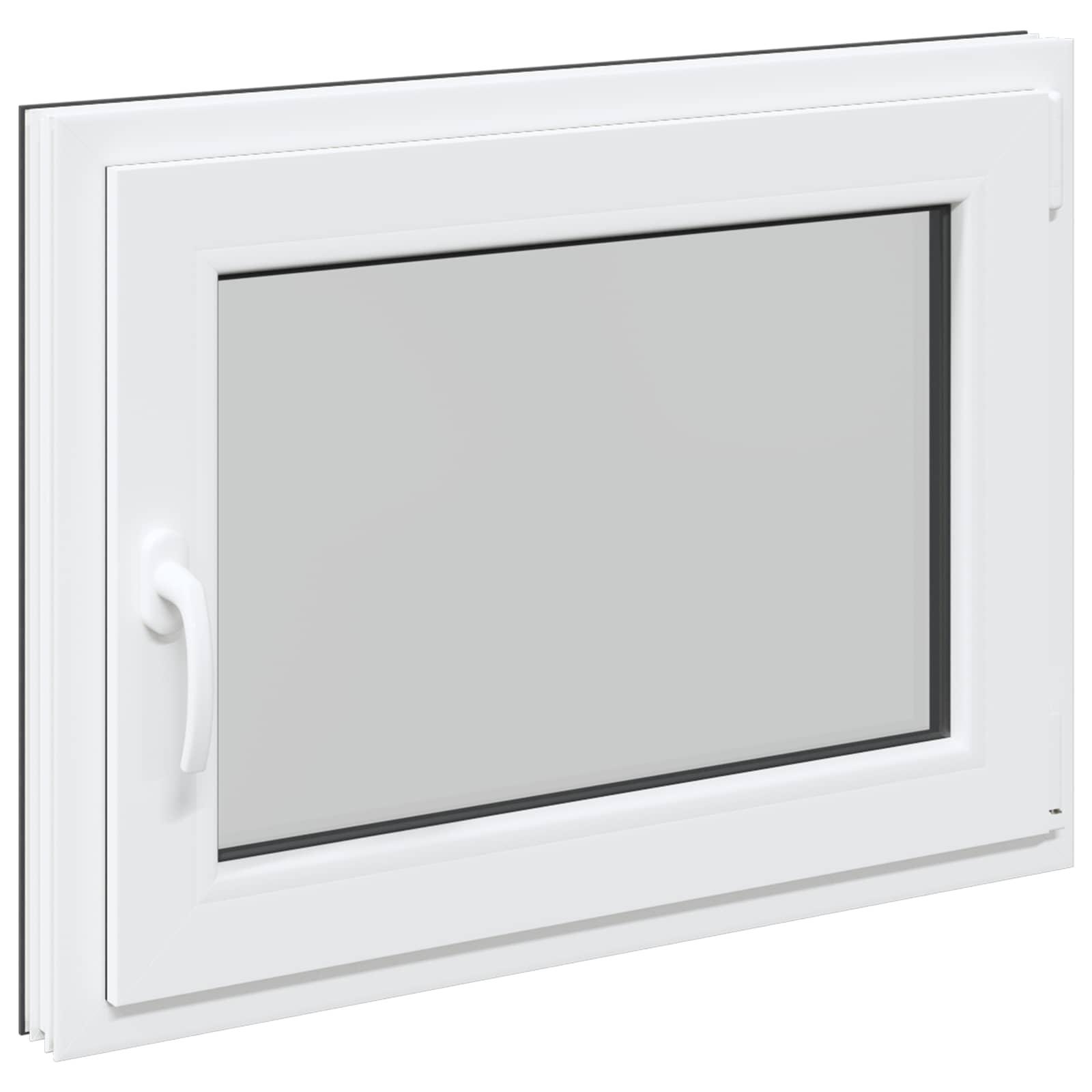 Okeno do suterénu RISOR 60 x 100 cm PVC a sklo Antracitová - obrázek 2