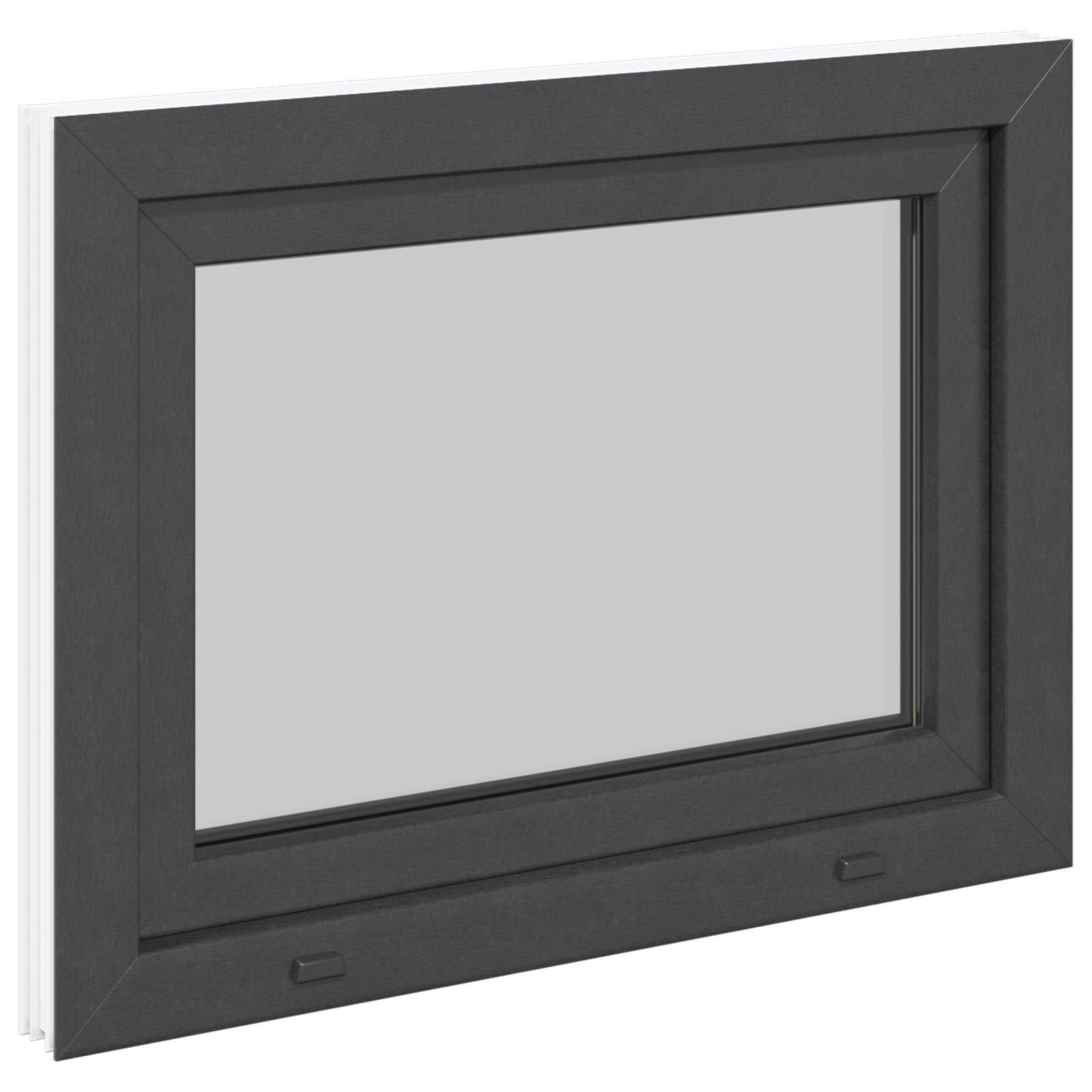 Okeno do suterénu RISOR 60 x 100 cm PVC a sklo Antracitová - obrázek 5