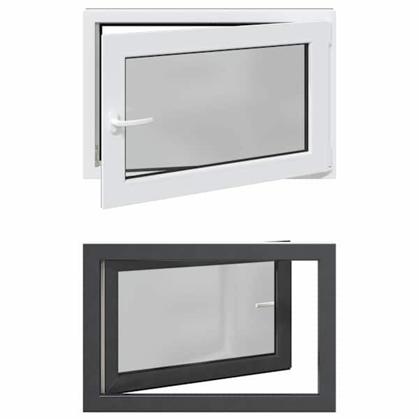 vidaXL Kald- ja p&ouml;&ouml;ratav keldriaken RISOR 90 x 50 cm PVC ja klaas