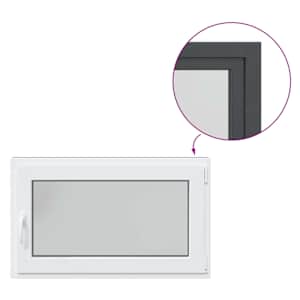 Okeno do suterénu RISOR 100 x 50 cm PVC a sklo Antracitová - obrázek 7