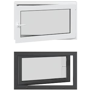 Okeno do suterénu RISOR 100 x 50 cm PVC a sklo Antracitová - obrázek 2