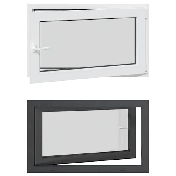 vidaXL Kald- ja p&ouml;&ouml;ratav keldriaken RISOR 100 x 60 cm PVC ja klaas