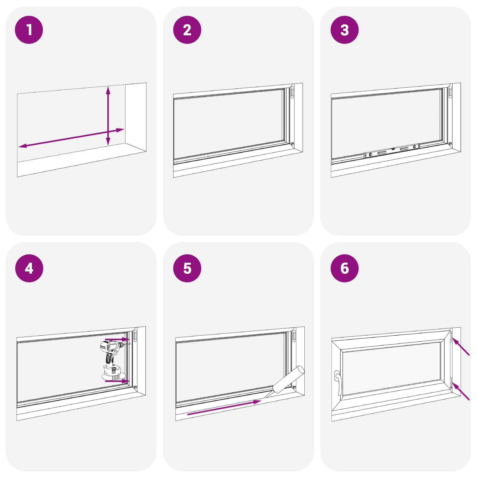 Okno za klet RISOR Antracit 110 x 60 cm PVC in steklo - slika 10