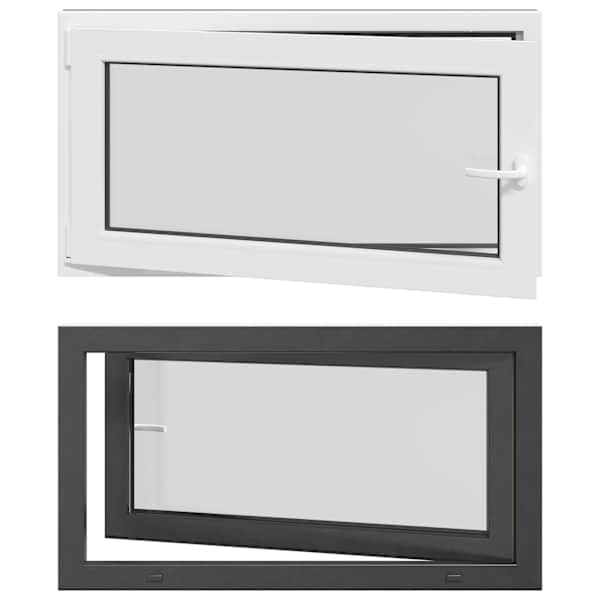 vidaXL Kald- ja p&ouml;&ouml;ratav keldriaken RISOR 110 x 70 cm PVC ja klaas