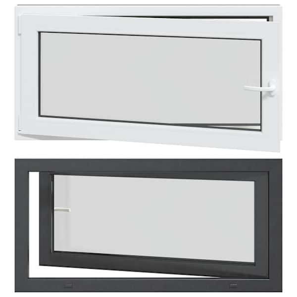 vidaXL Kald- ja p&ouml;&ouml;ratav keldriaken RISOR 120 x 60 cm PVC ja klaas