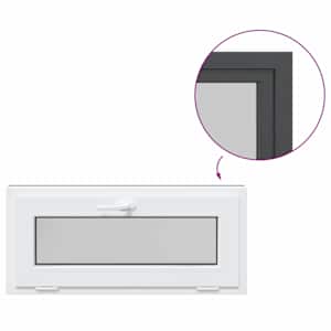 Okeno do suterénu RISOR 90 x 40 cm PVC a sklo Antracitová - obrázek 8
