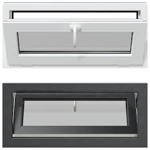 Okeno do suterénu RISOR 90 x 40 cm PVC a sklo Antracitová - obrázek 2