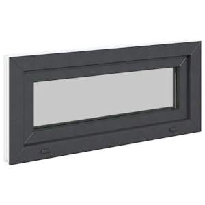 Okeno do suterénu RISOR 90 x 40 cm PVC a sklo Antracitová - obrázek 6