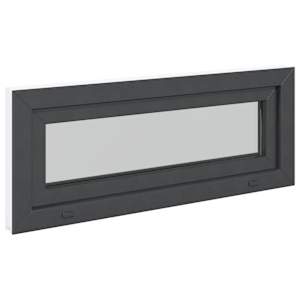 Okeno do suterénu RISOR 110 x 40 cm PVC a sklo Antracitová - obrázek 6