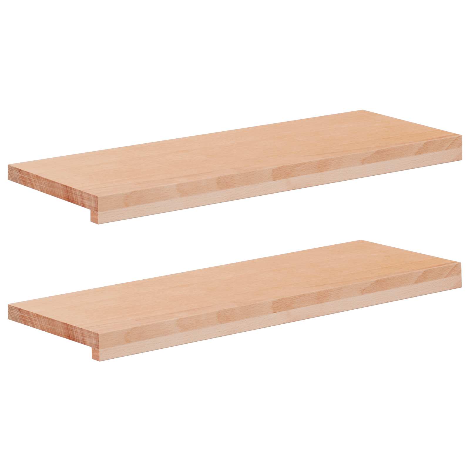 Trapmatten 2 st Naturel 70 x 25 x 2 cm Massief beukenhout image 1