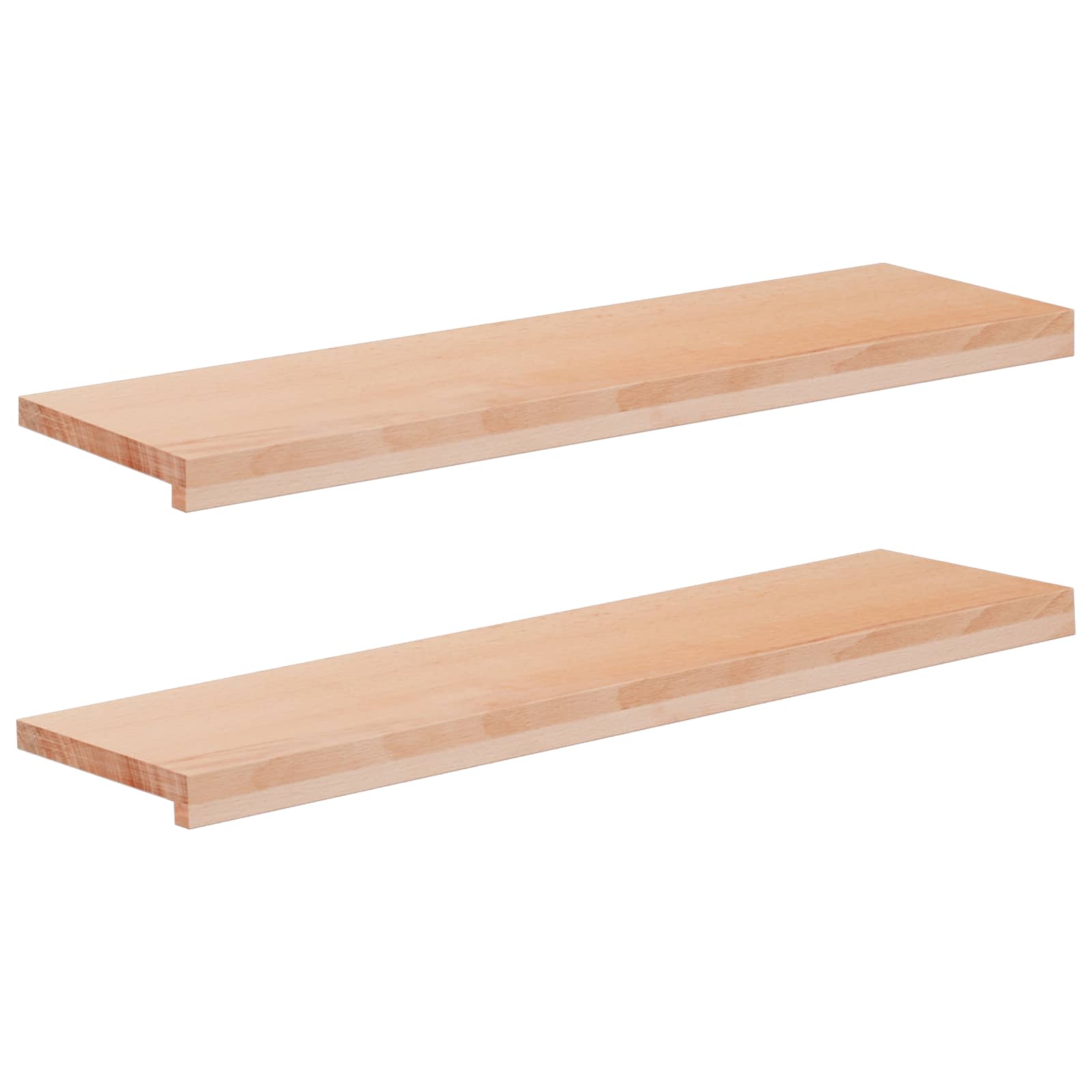 Trapmatten 2 st Naturel 90 x 30 x 2 cm Massief beukenhout