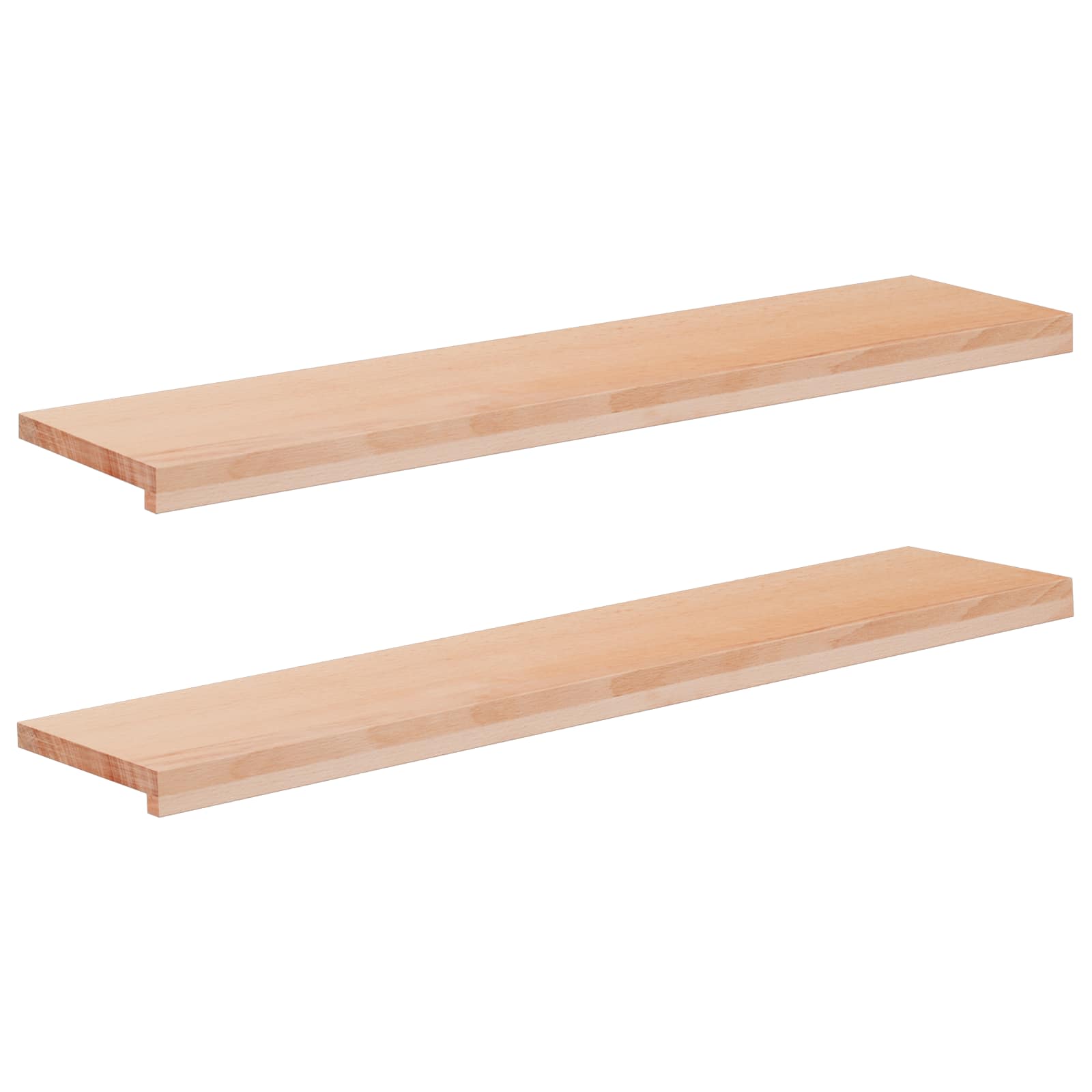 Trapmatten 2 st Naturel 110 x 30 x 2 cm Massief beukenhout image 1