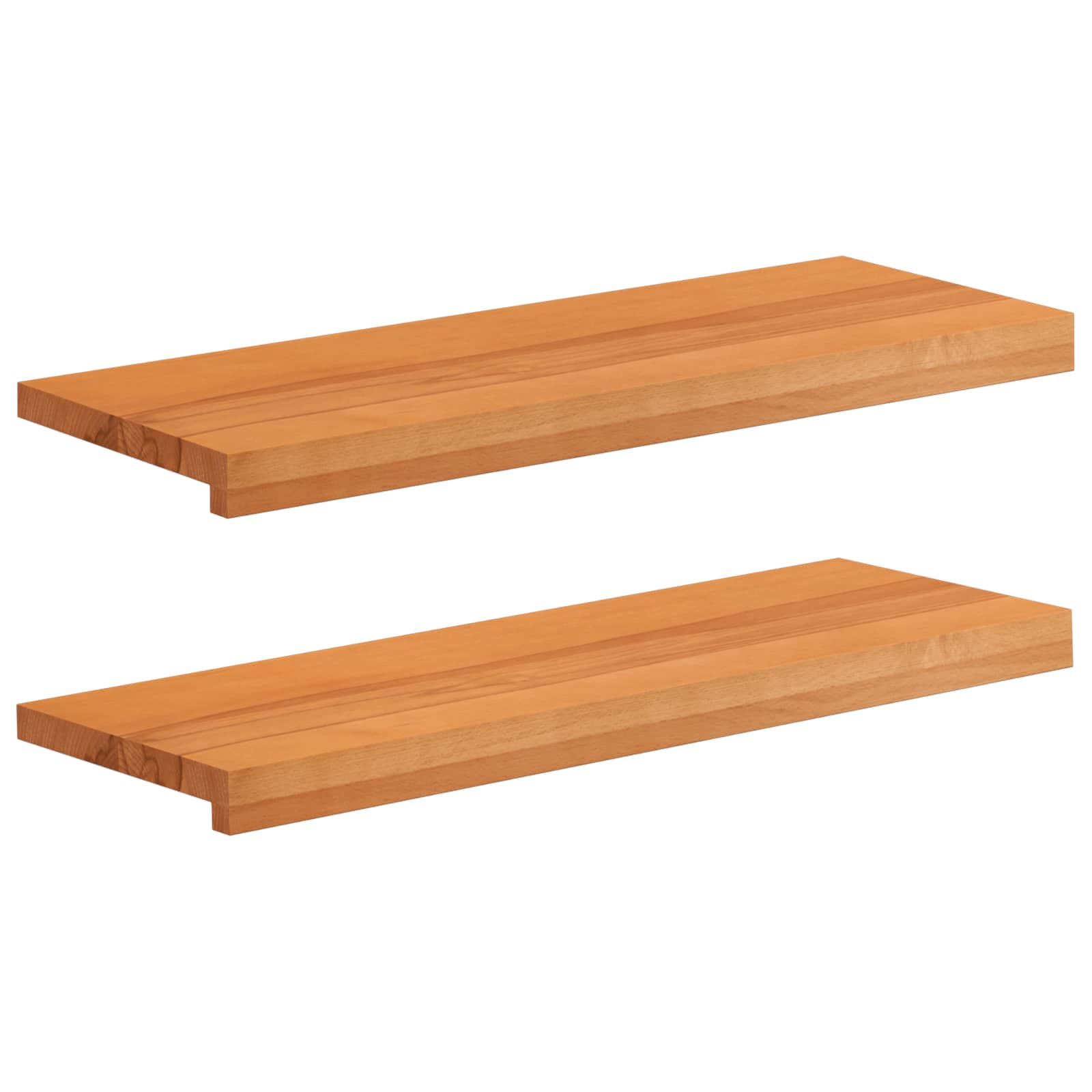Trapmatten 2 st Licht Bruin 80 x 25 x 2 cm Massief beukenhout image 1