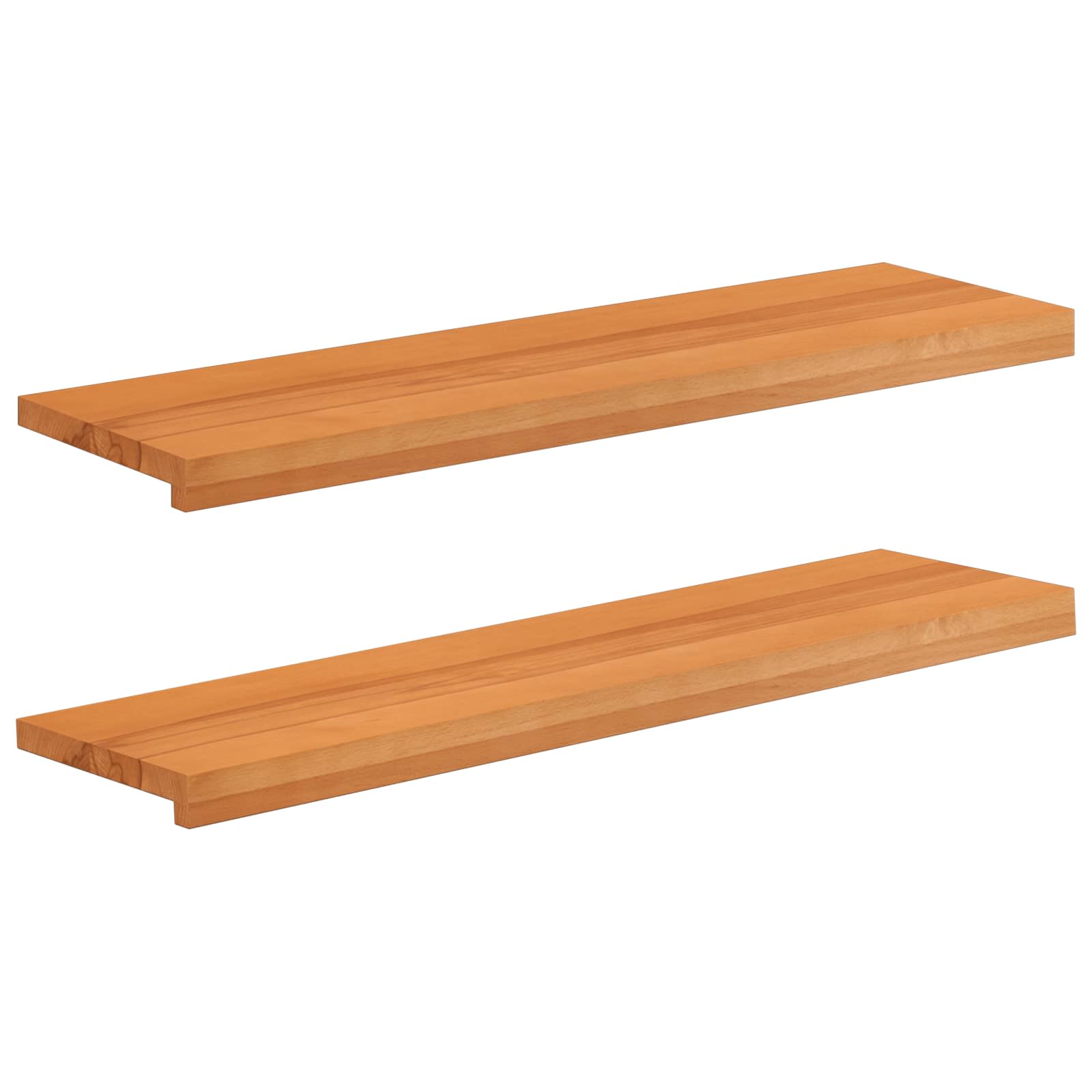 Trapmatten 2 st Licht Bruin 90 x 30 x 2 cm Massief beukenhout image 1
